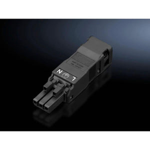 Casquillo para luminaria LED negro 3 polos Rittal 2500600