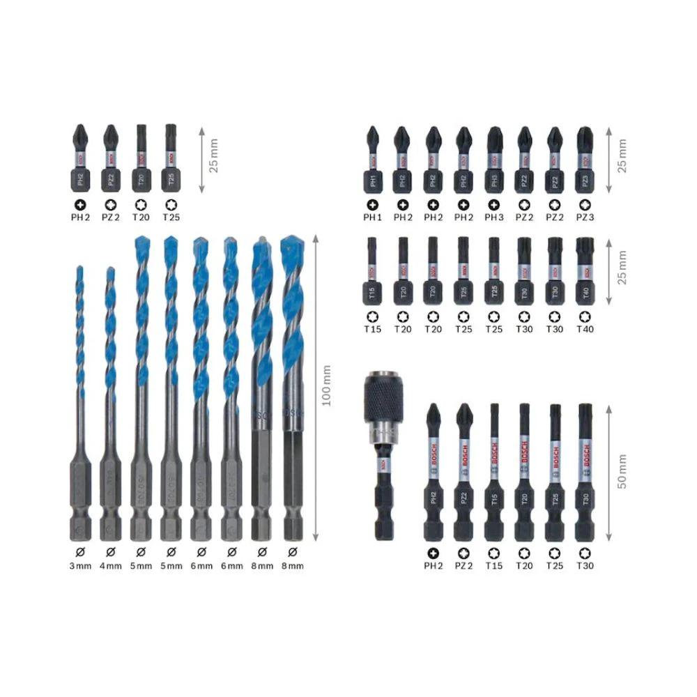 Brocas Para Taladro Atornillador 35pz Bosch 2608577147