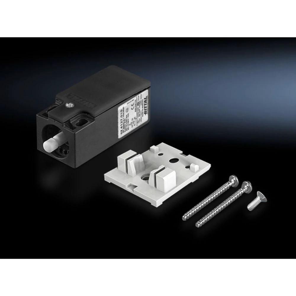 SZ INTERRUPTOR DE PUERTA negro Rittal modelo 4127010 con placa de montaje y tornillos