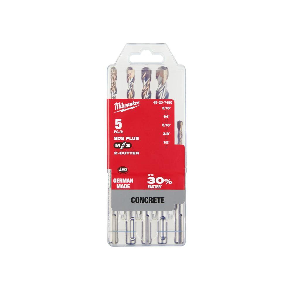 Brocas SDS PLUS M/2 5pzs Milwaukee 48-20-7490