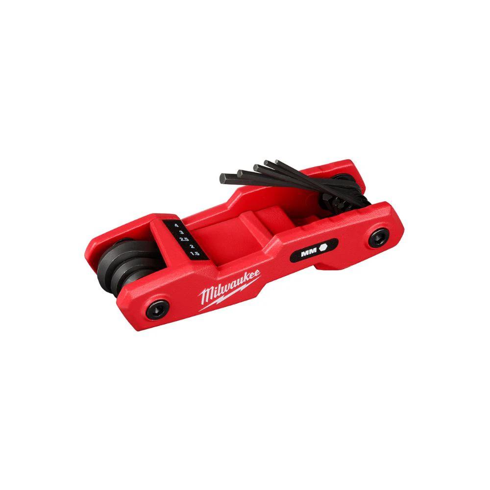 Juego de llaves hexagonales plegables de 8 llaves - Metricas Milwaukee 48-22-2182