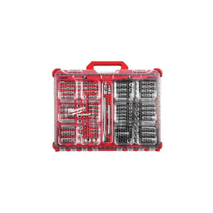 Juego 106pzs de trinquete y dados métricos, SAE 1/4" y 3/8" PACKOUT Milwaukee 48-22-9486