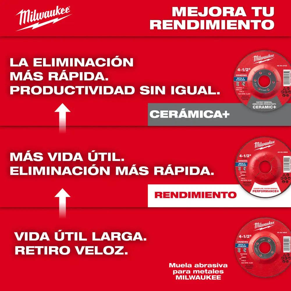 Disco de corte para metal Performance+ 9" x 3/32" x 7/8" – Tipo 1 Milwaukee 49-94-0143