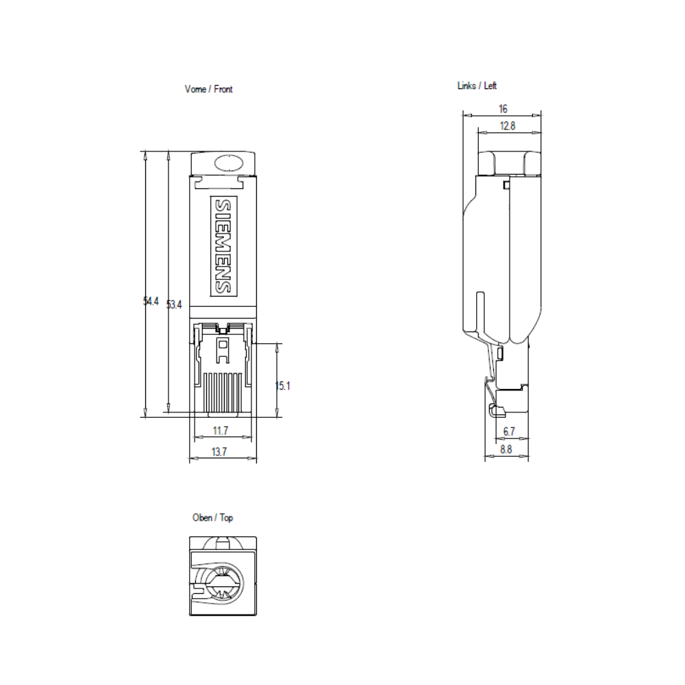 Conector RJ45 Siemens 6GK1901-1BB10-2AA0 vista del producto