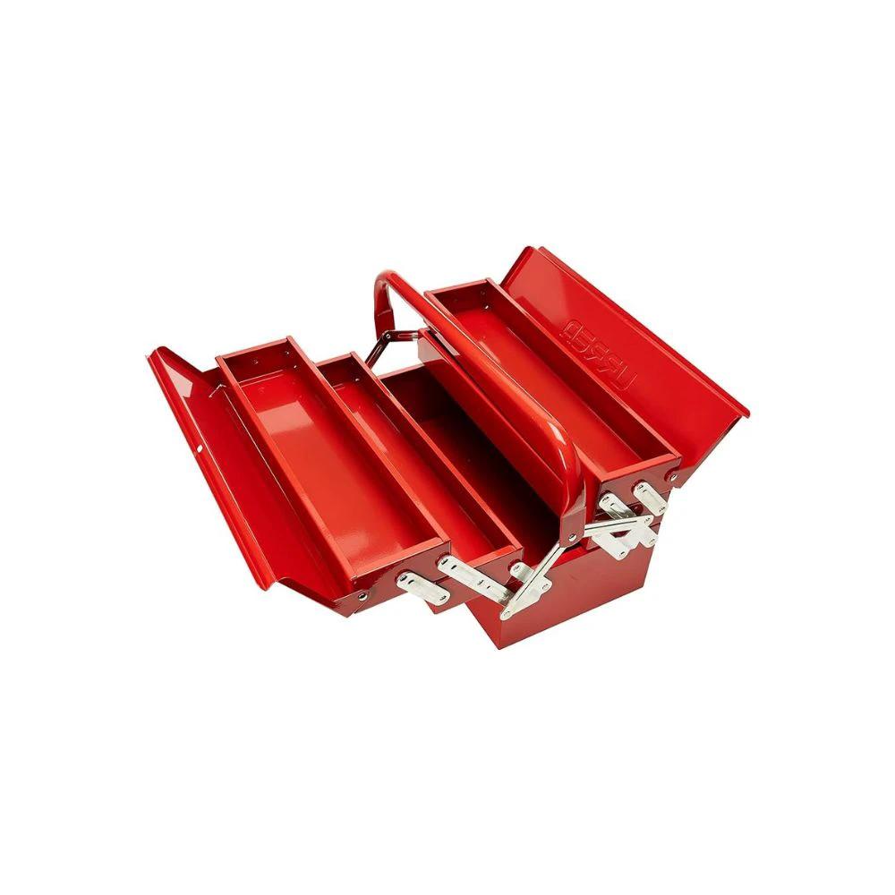 Caja portaherramientas metálica tipo acordeón roja 7"x16"x8" Urrea CMA2