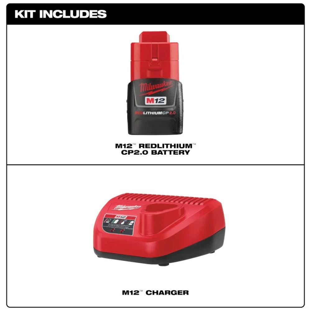 Kit Cargador/Bateria M12 REDLITHIUM XC4.0 Milwaukee 48-59-2420