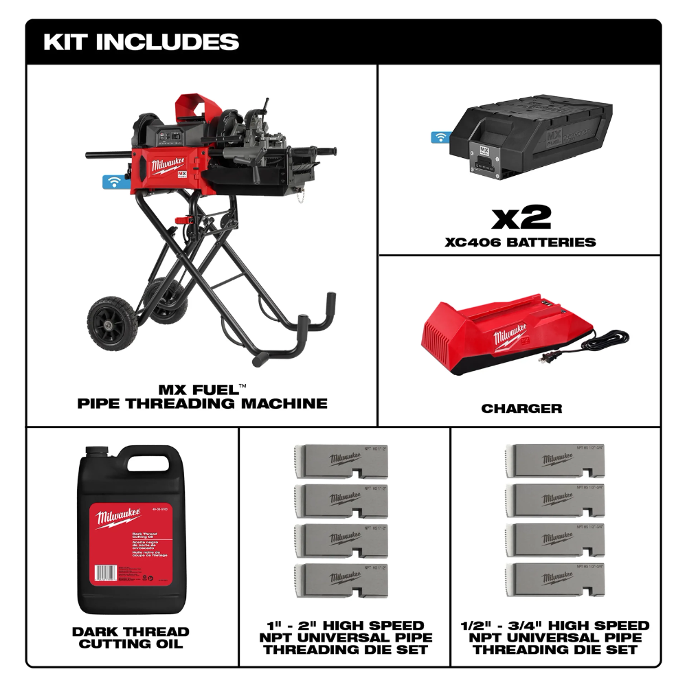 Roscadora de Tubos Milwaukee MXF512-2XC vista del producto