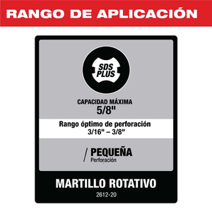 Martillo rotativo inalambrico de 5/8 Milwaukee 2612-20