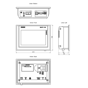 HMI KTP700 Comfort Panel Siemens 6AV2124-0GC01-0AX0