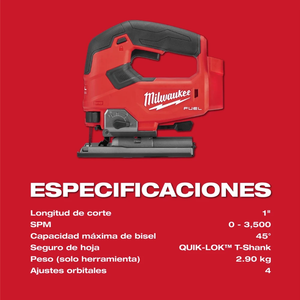 Sierra caladora con mango en D M18 FUEL™ (Solo herramienta) Milwaukee 2737-20