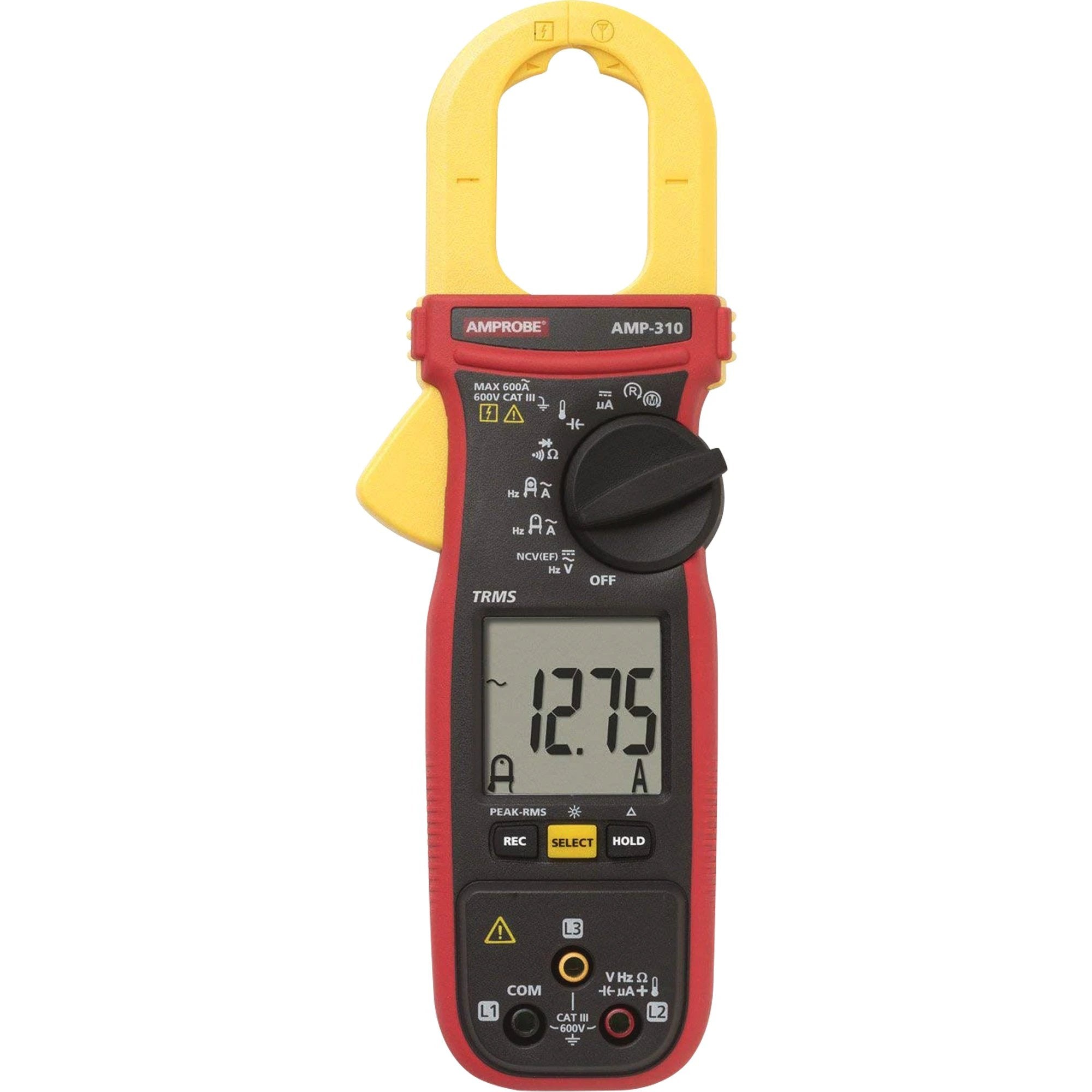 Pinza Amperimetrica 600A AC TRMS con prueba de motores Amprobe AMP-310