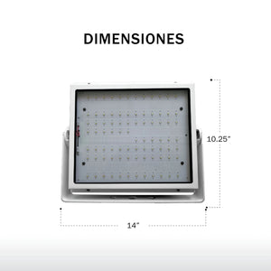 Tunel plano 150 watts, 120-277 VCA, color blanco U-150-B-57-E-V U-150-B-57-E-V,