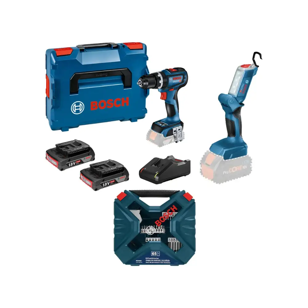 Combo Rotomartillo Brushless 18V Bosch GSB 18V-90 C + Baterías 0615A002L0