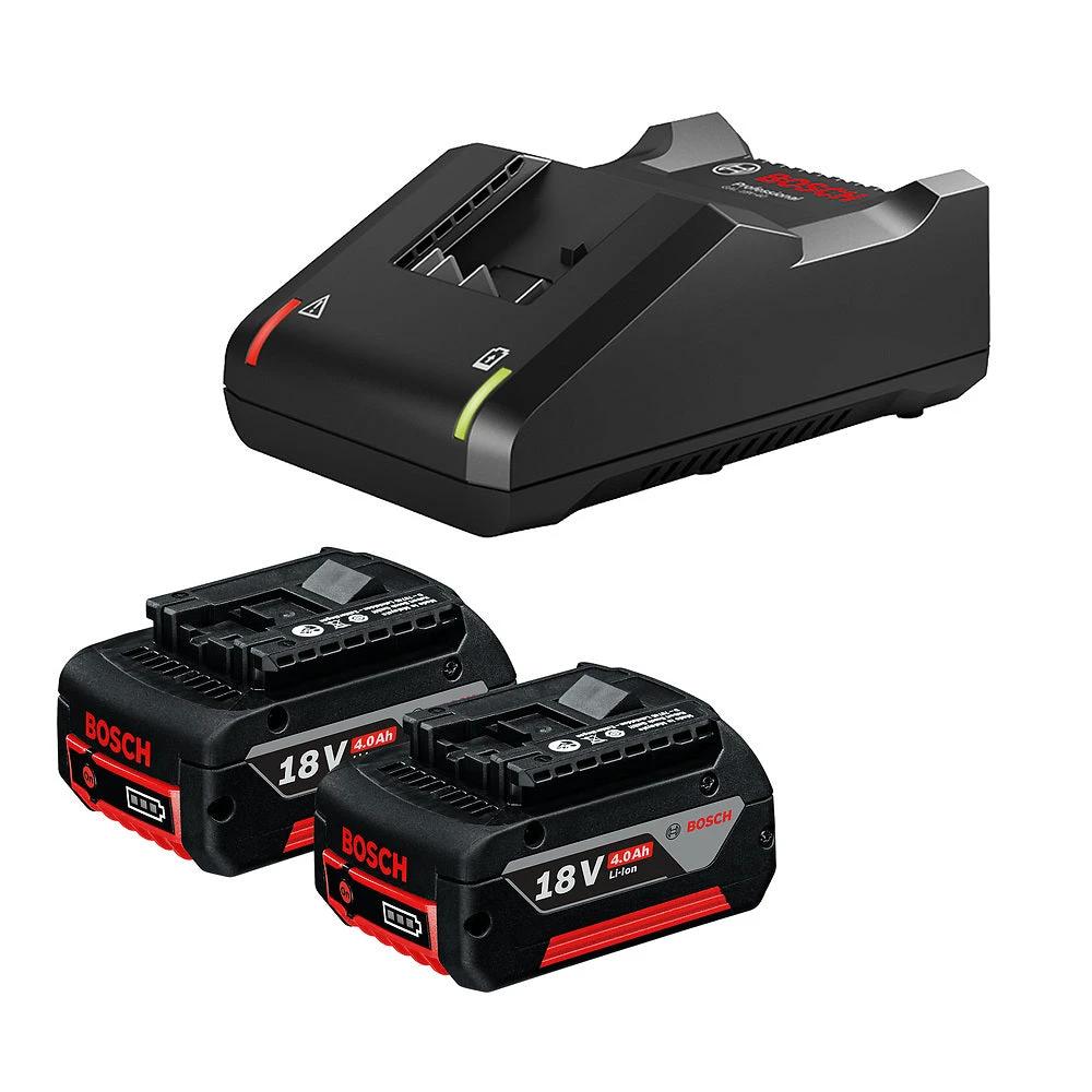 Kit Bosch 2 Baterías 18V 4,0 Ah + Cargador GAL 18V-40 127V