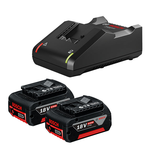 Kit Bosch 2 Baterías 18V 4,0 Ah + Cargador GAL 18V-40 127V