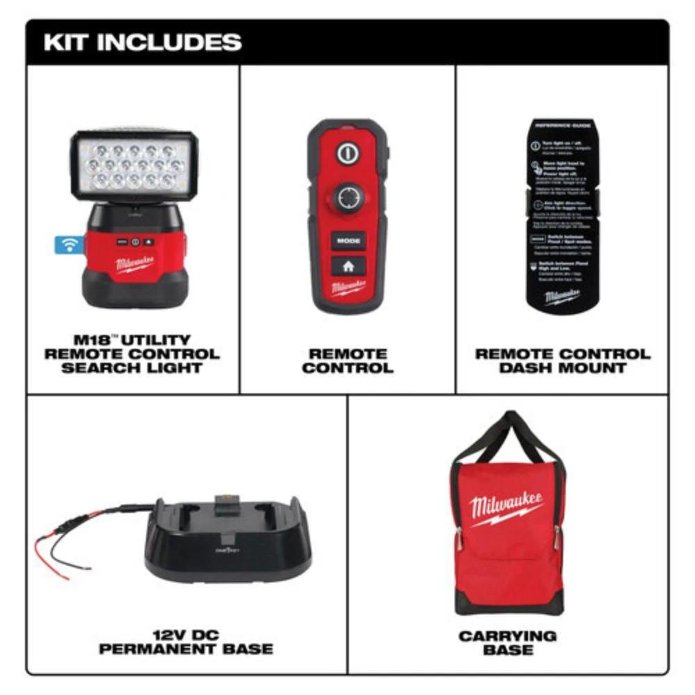 Luz de búsqueda con control remoto M18 con base portátil Milwaukee 2123-20