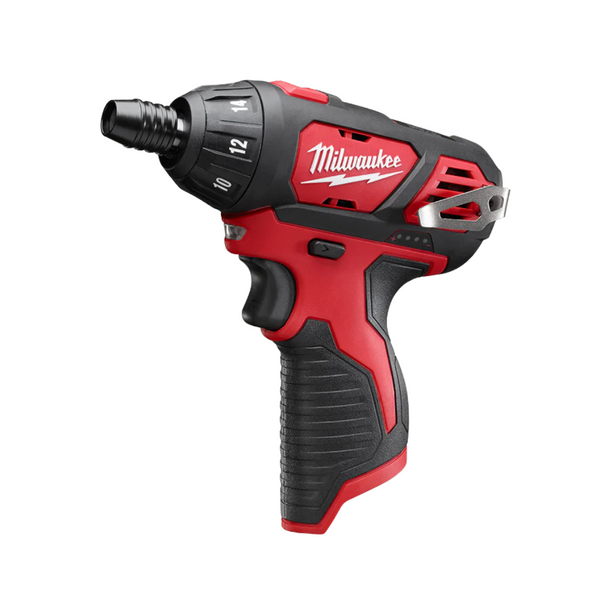 <h2>Destornillador hexagonal M12 Milwaukee 2401-20</h2>

<p>Optimizado para profesionales que realizan aplicaciones de sujeción de precisión, el <strong>destornillador hexagonal M12™ de ¼" de Milwaukee®</strong> ofrece precisión, potencia y portabilidad inigualables. Su diseño ergonómico y delgado mejora el agarre, mientras que el gatillo de velocidad variable (0-500 RPM) permite un control absoluto. Con 15+1 configuraciones de embrague, evita el ajuste excesivo de los sujetadores, y sus 175 pulg.-lb de tor