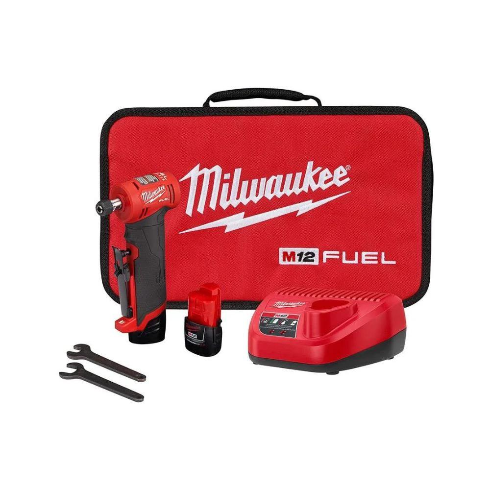 Kit Amoladora troqueladora en ángulo recto M12 FUEL 1/4" Milwaukee 2485-22