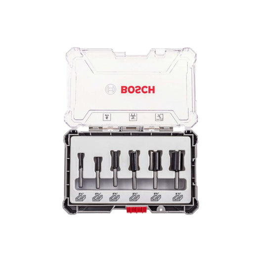 Set Fresas Rectas Router 1/4" 6pzs. Bosch 2607017467