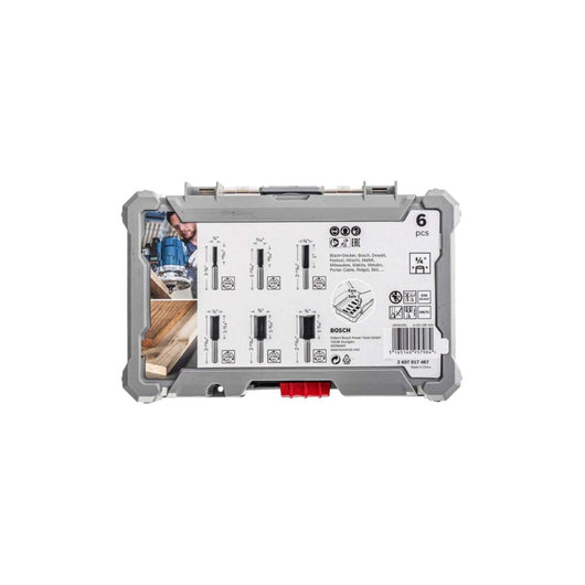 Set Fresas Rectas Router 1/4" 6pzs. Bosch 2607017467