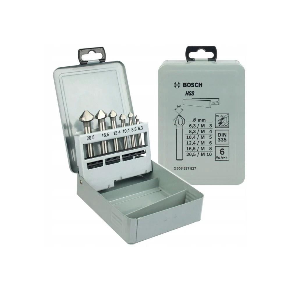 Brocas avellanadoras cónicas HSS 6pzs. Bosch 2608597527