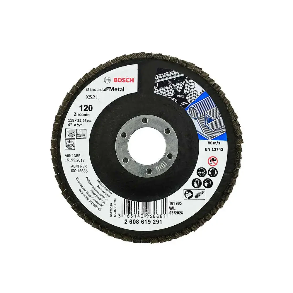 Disco Flap para Metal Bosch 2608619291 4 Pulg