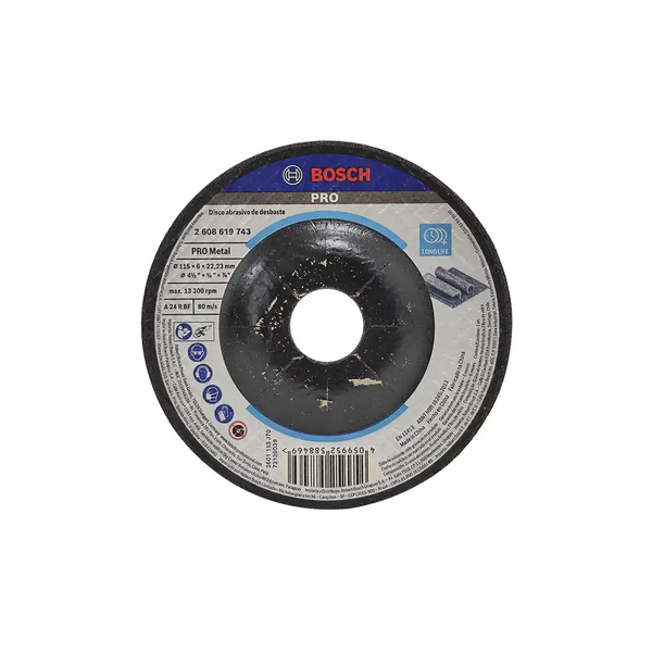 Disco Desbaste Pro Metal Bosch 2608619743 4-1/2 Pul