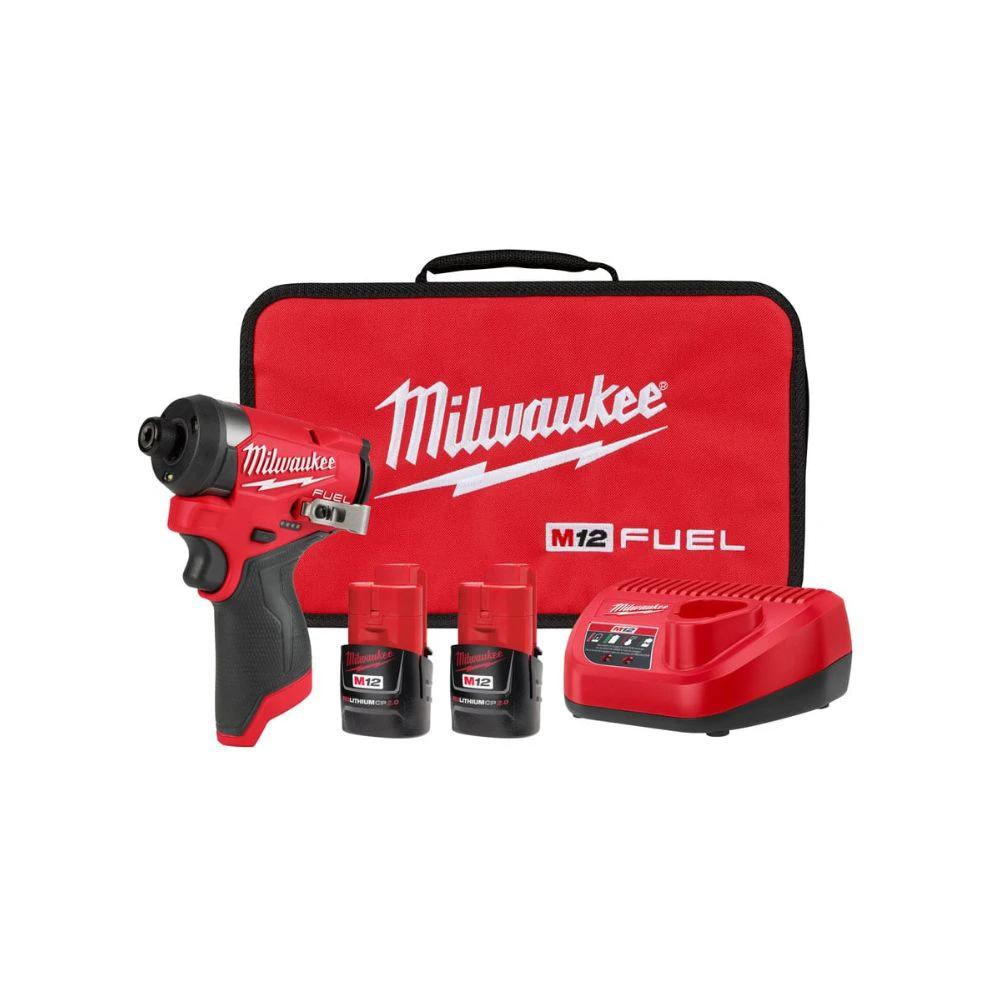 Destornillador de impacto hexagonal M12 de 1/4" Kit Milwaukee 3453-22