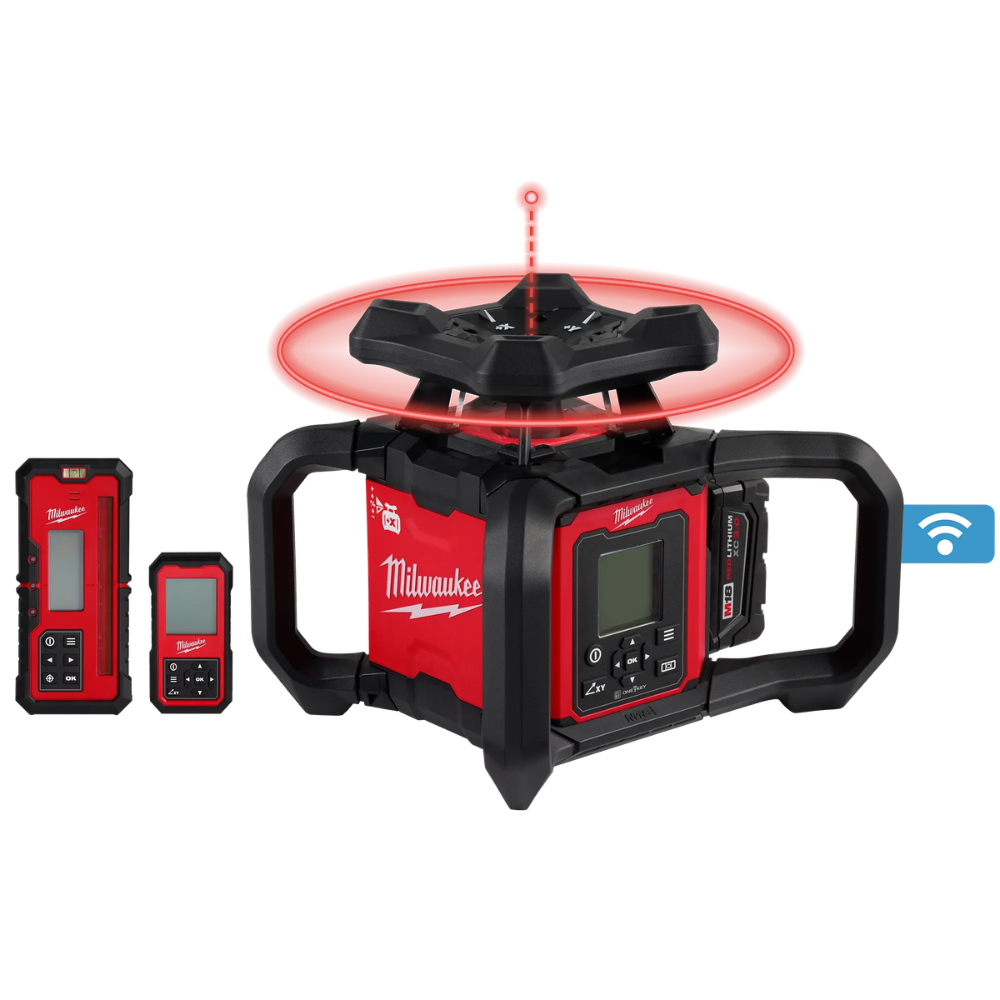 Nivel láser rotativo Milwaukee modelo 3704-21T rojo