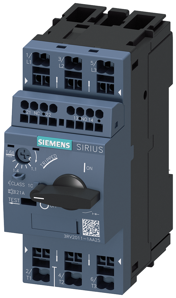 Siemens 3RV2011-1AA25 Interruptor Automático Tamaño S00 Para Paneles Eléctricos