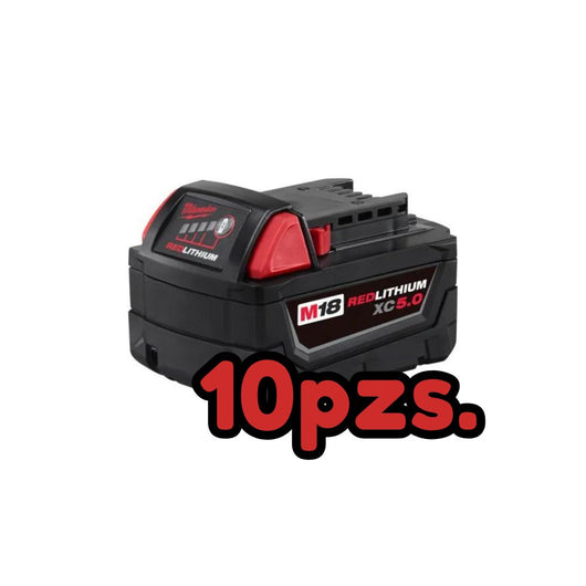 Baterías 10pzs. M18™ REDLITHIUM™ XC5.0 Milwaukee 48-11-1851