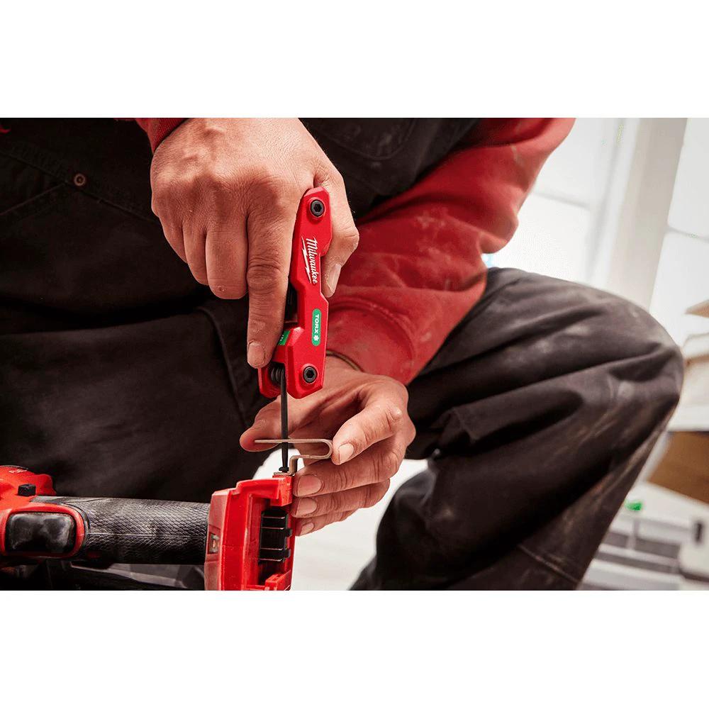 Juego de llaves hexagonales plegables de 8 llaves - Torx Milwaukee 48-22-2184