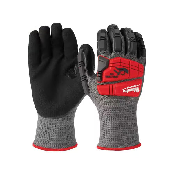 Guantes de trabajo nitrilo rojo nvl 5 medianos Milwaukee 48-22-8981
