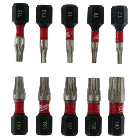 Juego de Puntas de Inserción de Seguridad SHOCKWAVE™ Torx® 10pzas Milwaukee 48-32-4618