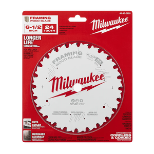 Hoja de sierra circular para enmarcar 6-1/2" 24T Milwaukee 48-40-0620