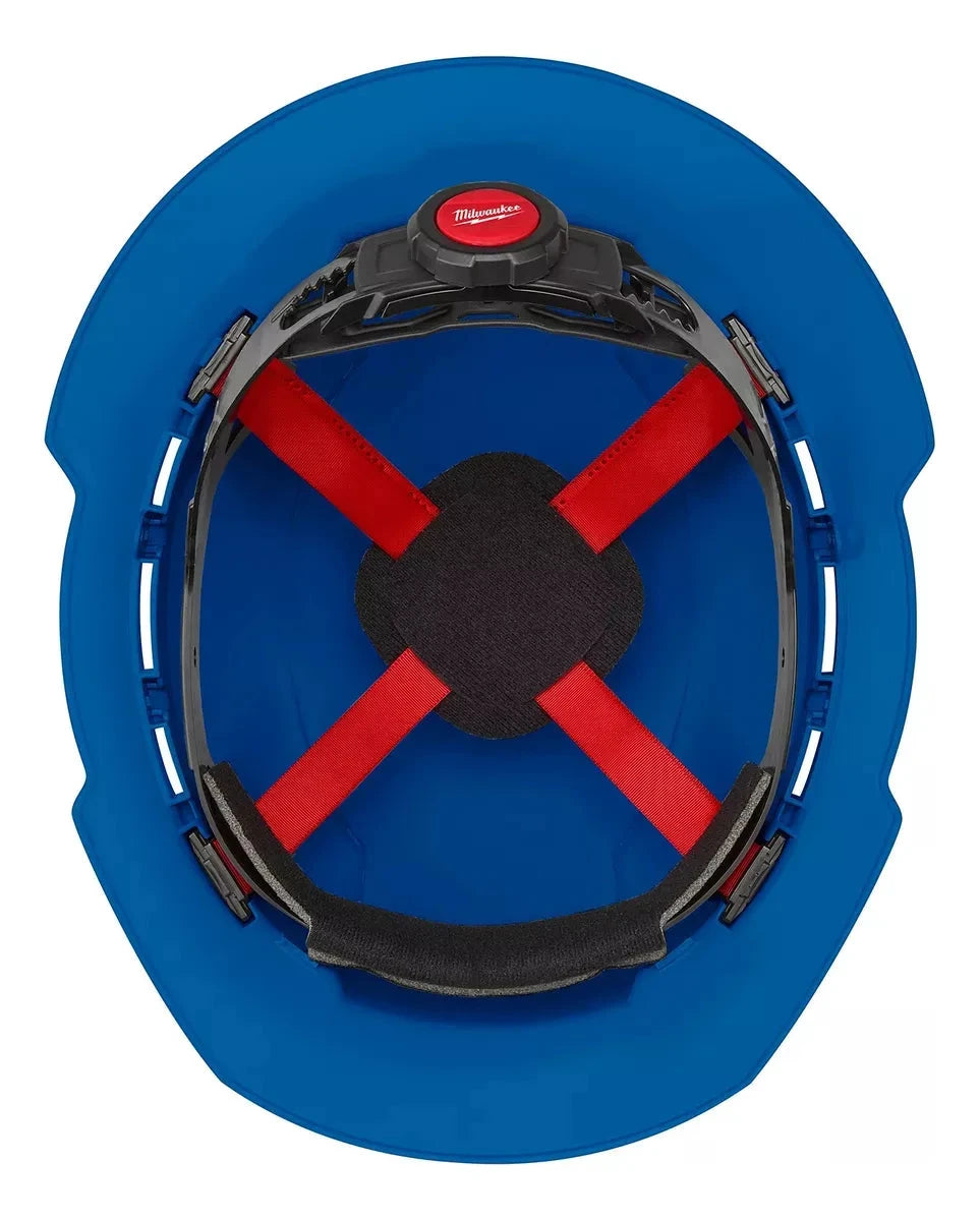 Casco De Ala Completa Clase-c Ventilado Milwaukee 48-73-1205 Color Azul