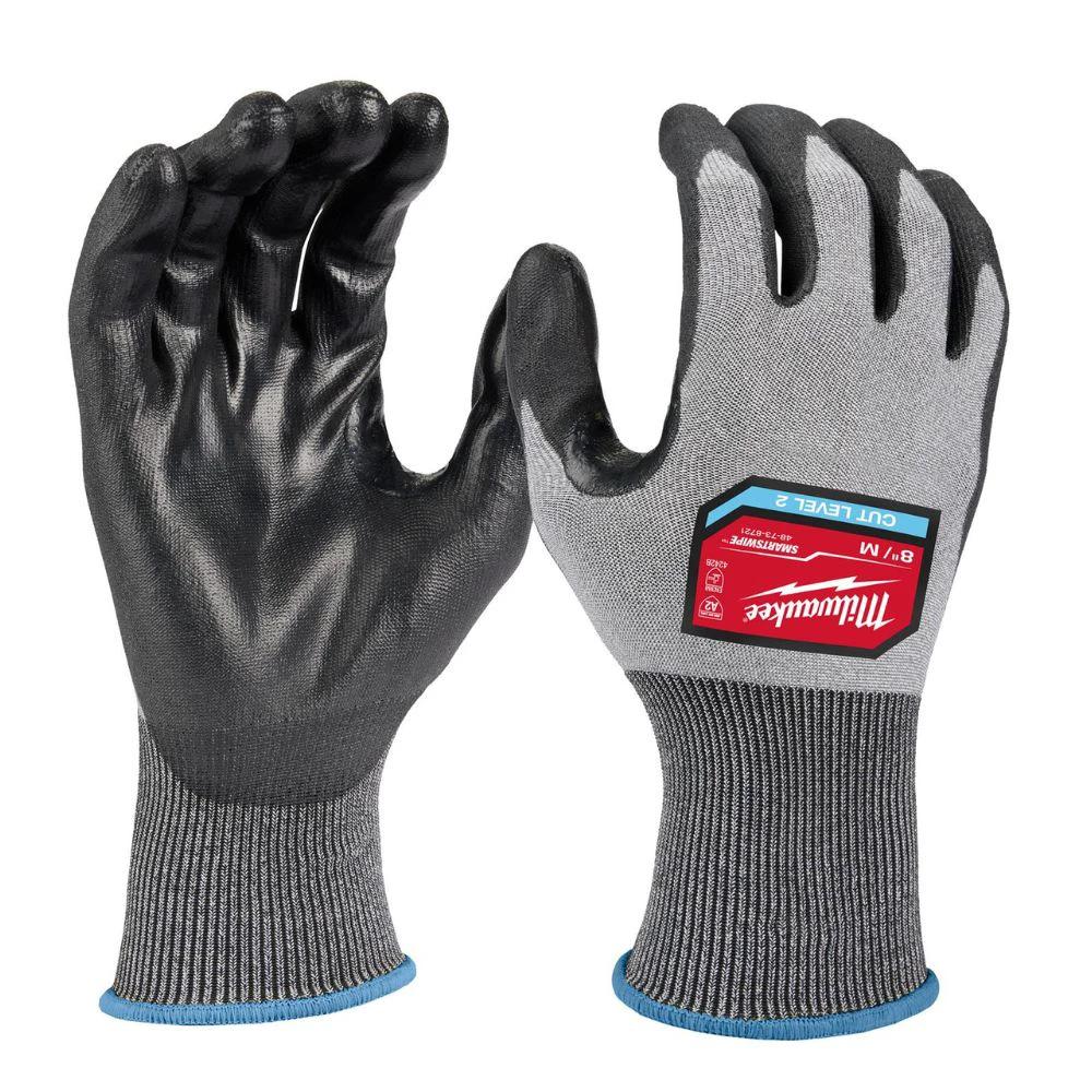 Guantes de trabajo de poliuretano resistente a cortes de destreza media alta 2 Milwaukee 48-73-8721