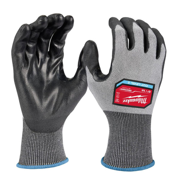 Guantes de trabajo de poliuretano resistente a cortes de destreza media alta 2 Milwaukee 48-73-8721
