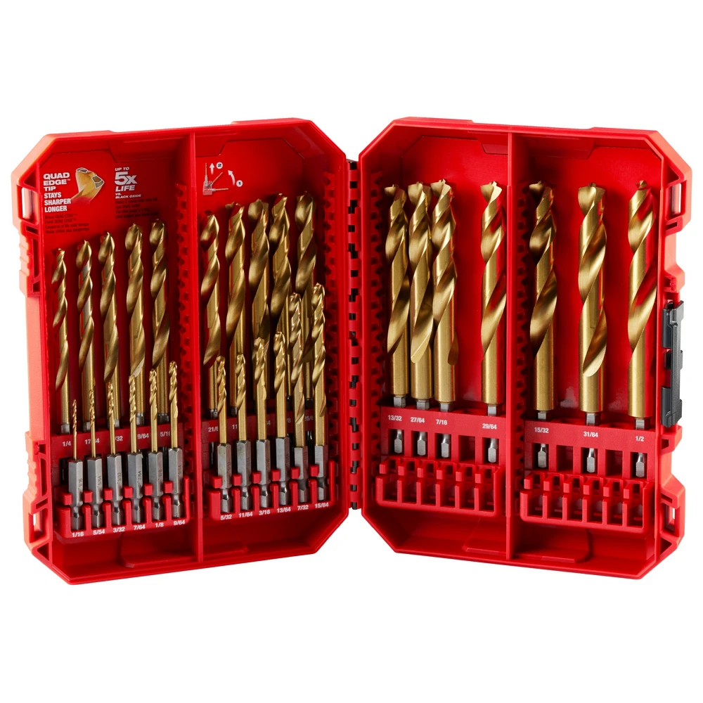 Brocas de titanio SHOCKWAVE Impact Duty™ RED HELIX™ 29pzs Milwaukee 48-89-4672