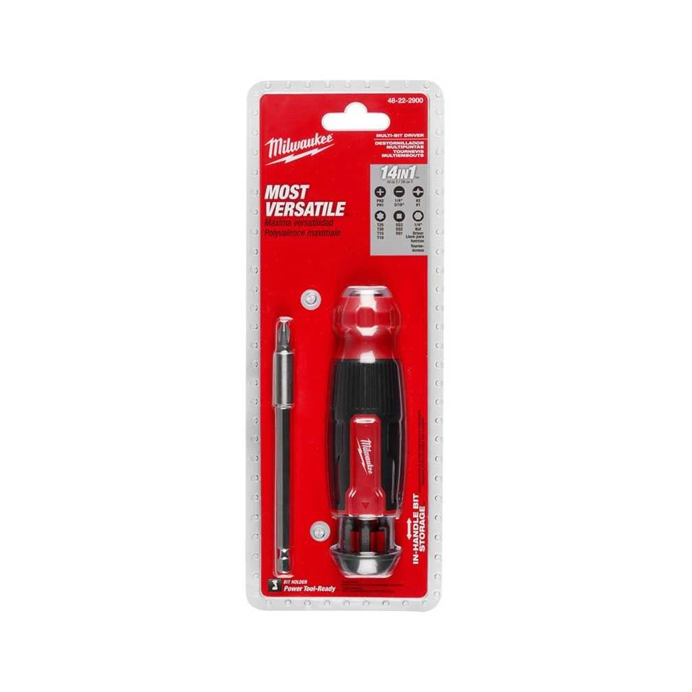 Destornillador Multi-Bit Milwaukee 14 en 1 48222900