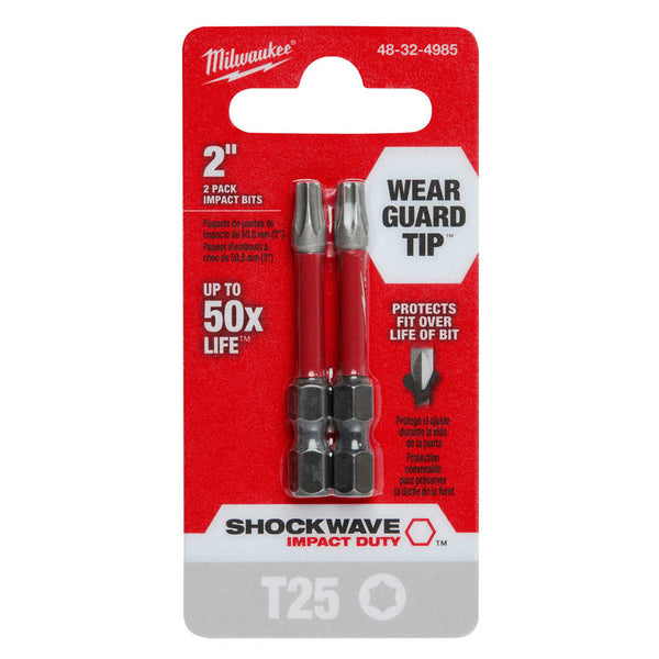 2 Puntas Torx T25 X 2 Pulgadas Milwaukee 48-32-4985
