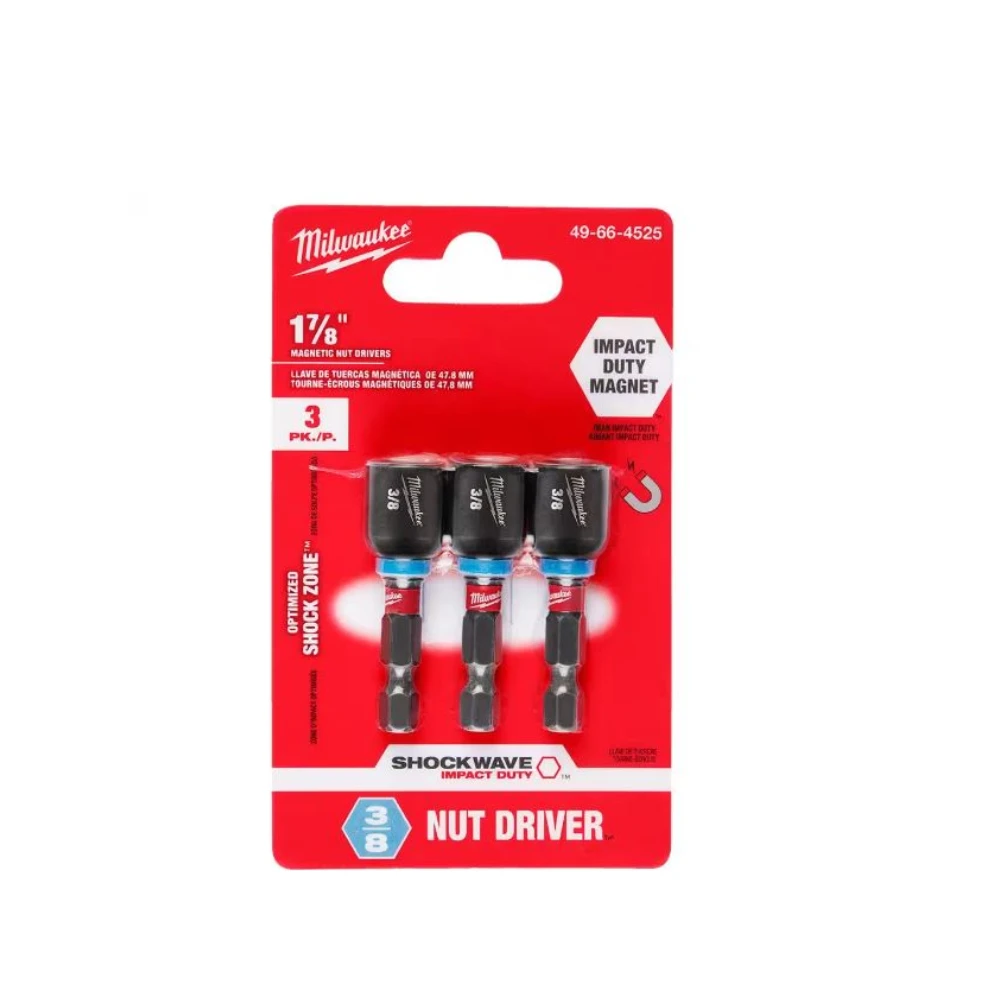 Aprietatuercas magnético Shockwave 3/8" x 1-7/8" Milwaukee 49-66-4525