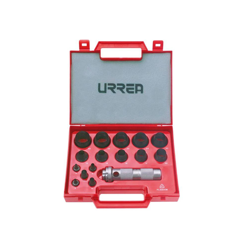 Juego de sacabocados de 3a30mm, 16pzs Urrea 49900M