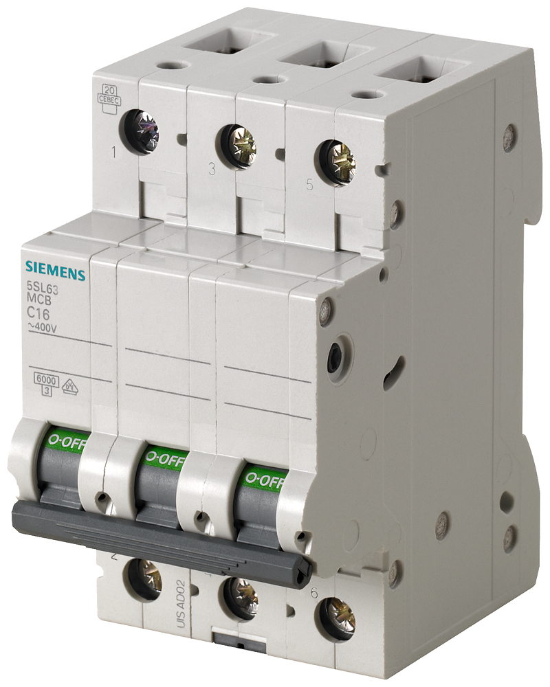 Siemens 5SL6304-7CC SIRIUS Disyuntor Trifásico Para Protección De Distribución 3P 6 kA