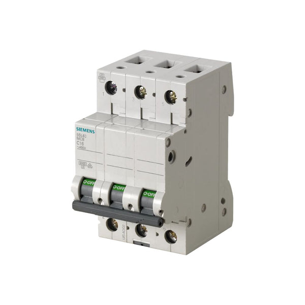 Interruptor automático magnetoterico 400V 6kA, 3 polos, C, 63A. Siemens 5SL6363-7CC