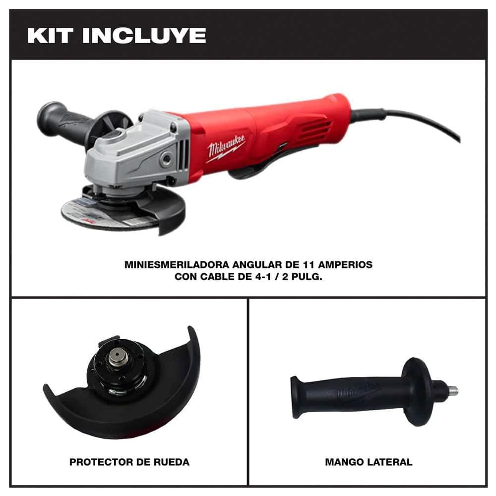 Esmeriladora Angular Roja 1400 W 120 V Milwaukee 6141-30