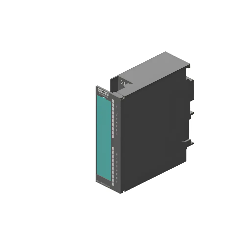 Módulo Siemens 6ES7321-1BH10-0AA0 negro frontal verde