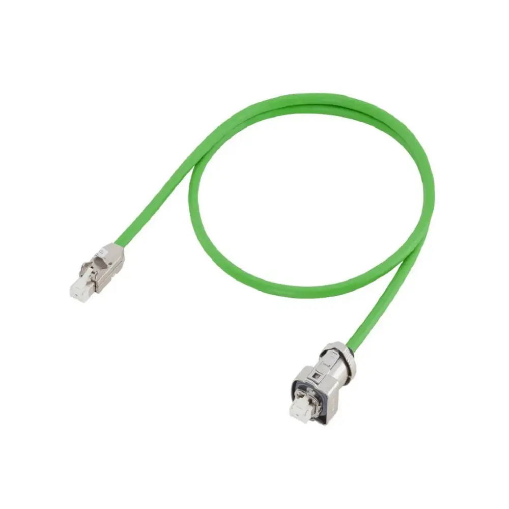 Cable Siemens 6FX2002-1DC00-1AB0 verde conector metálico para automatización
