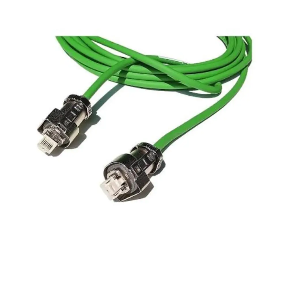 Siemens cable de datos 6FX5002-2DC20-1BA0 verde con conectores metálicos