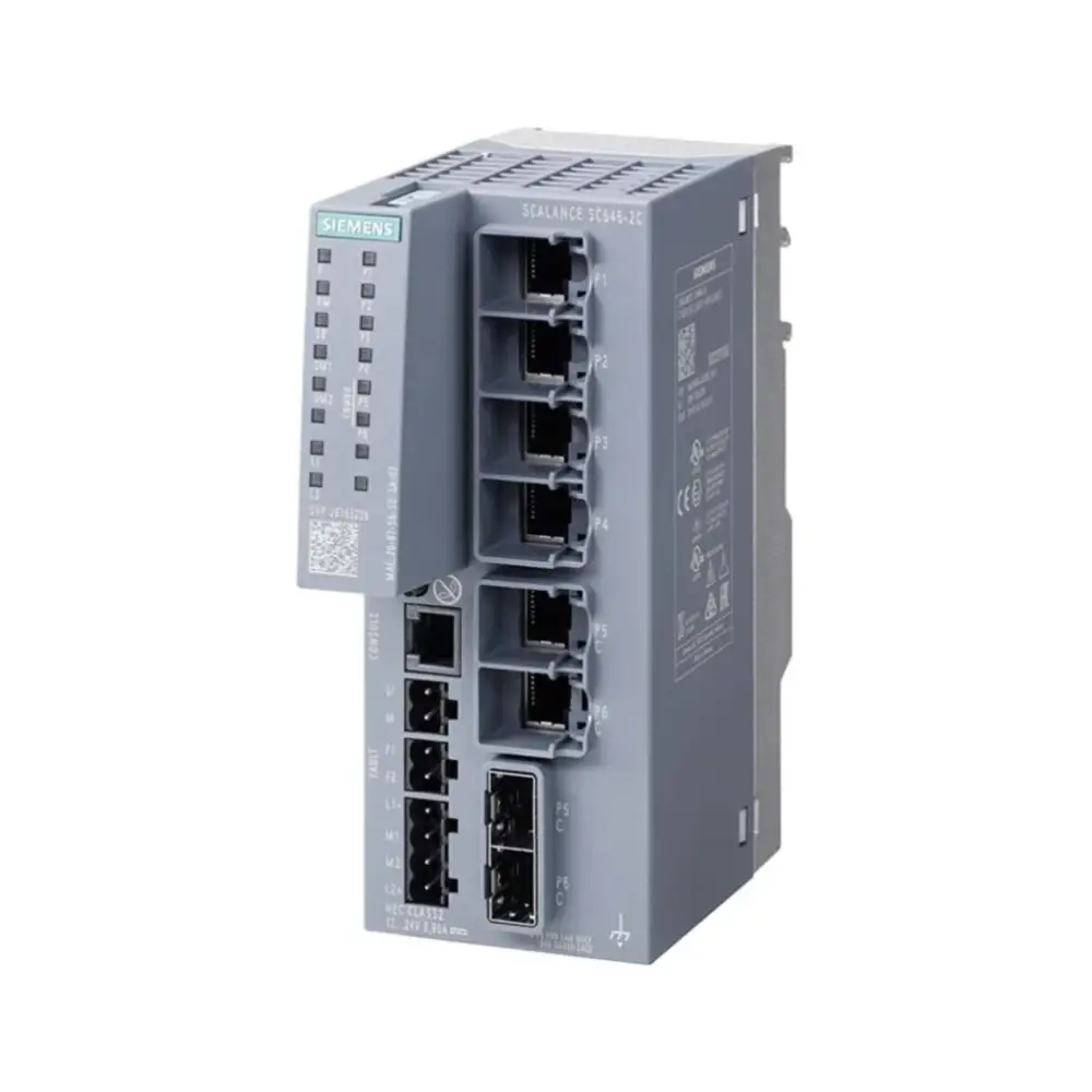 Dispositivo de Seguridad Firewall y VPN Siemens SCALANCE SC646-2C 6GK5646-2GS00-2AC2 gris azulado